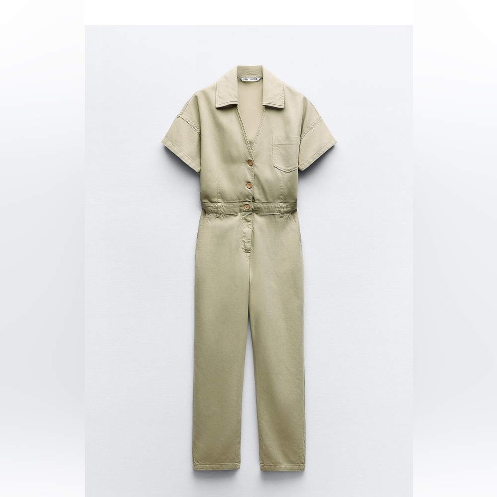 ZARA Women’s Short-Sleeve Utility Jumpsuit